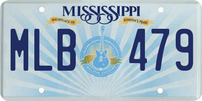 MS license plate MLB479