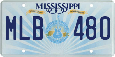 MS license plate MLB480