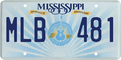 MS license plate MLB481
