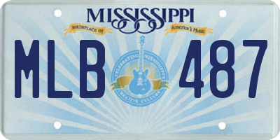 MS license plate MLB487