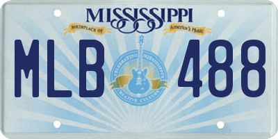 MS license plate MLB488
