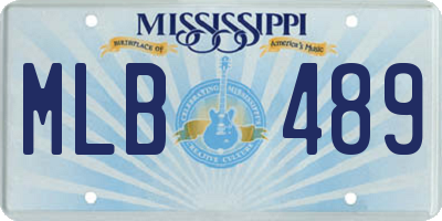MS license plate MLB489