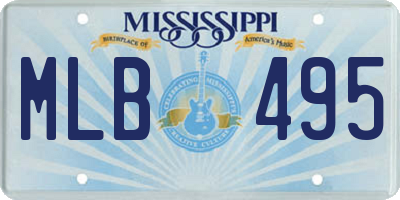 MS license plate MLB495