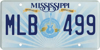 MS license plate MLB499