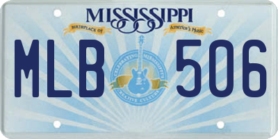 MS license plate MLB506