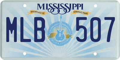 MS license plate MLB507