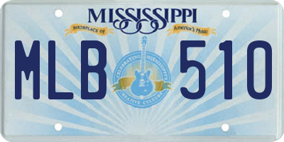 MS license plate MLB510