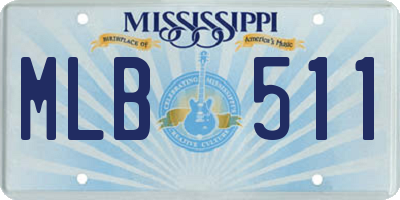 MS license plate MLB511