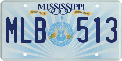 MS license plate MLB513