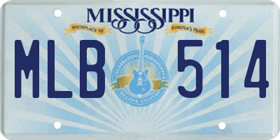 MS license plate MLB514