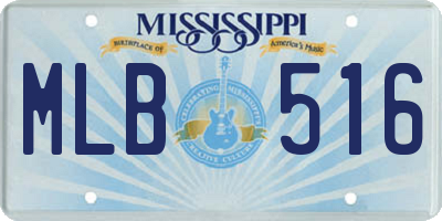MS license plate MLB516