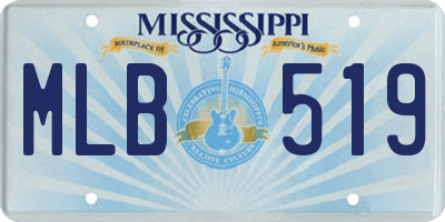 MS license plate MLB519