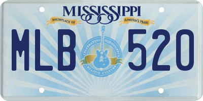 MS license plate MLB520