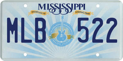 MS license plate MLB522
