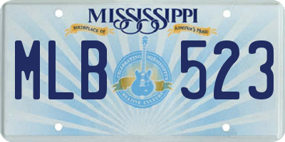 MS license plate MLB523