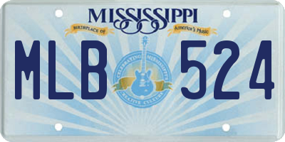MS license plate MLB524