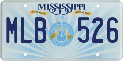 MS license plate MLB526