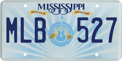 MS license plate MLB527