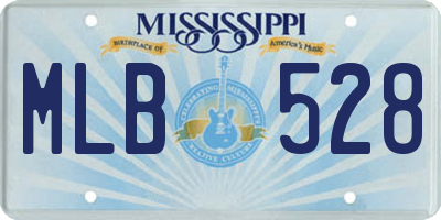 MS license plate MLB528