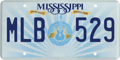 MS license plate MLB529