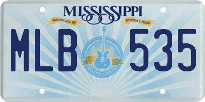 MS license plate MLB535