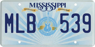 MS license plate MLB539