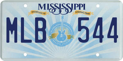 MS license plate MLB544