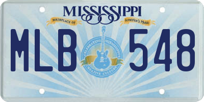 MS license plate MLB548