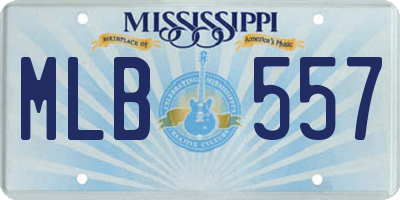 MS license plate MLB557