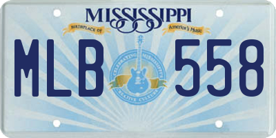 MS license plate MLB558
