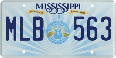 MS license plate MLB563