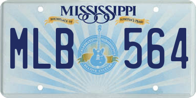 MS license plate MLB564