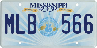 MS license plate MLB566