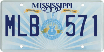 MS license plate MLB571