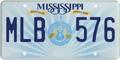 MS license plate MLB576
