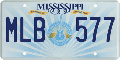 MS license plate MLB577