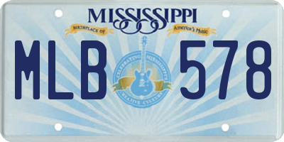 MS license plate MLB578