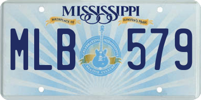 MS license plate MLB579