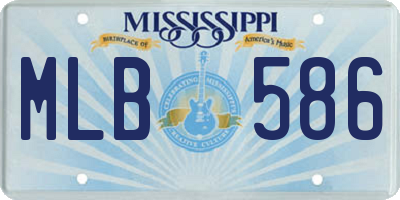 MS license plate MLB586