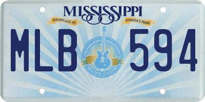 MS license plate MLB594
