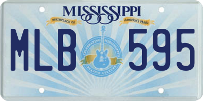 MS license plate MLB595