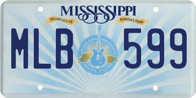 MS license plate MLB599