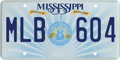 MS license plate MLB604