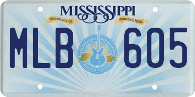 MS license plate MLB605