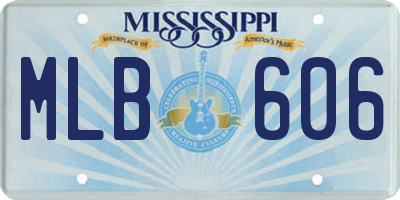 MS license plate MLB606