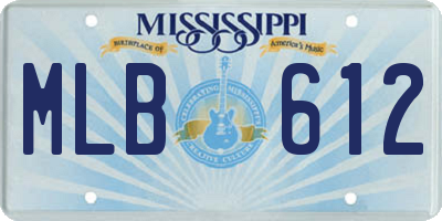 MS license plate MLB612