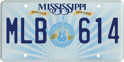 MS license plate MLB614