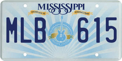 MS license plate MLB615