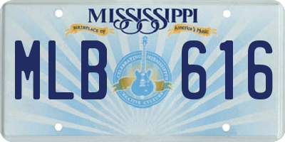 MS license plate MLB616