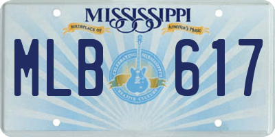 MS license plate MLB617